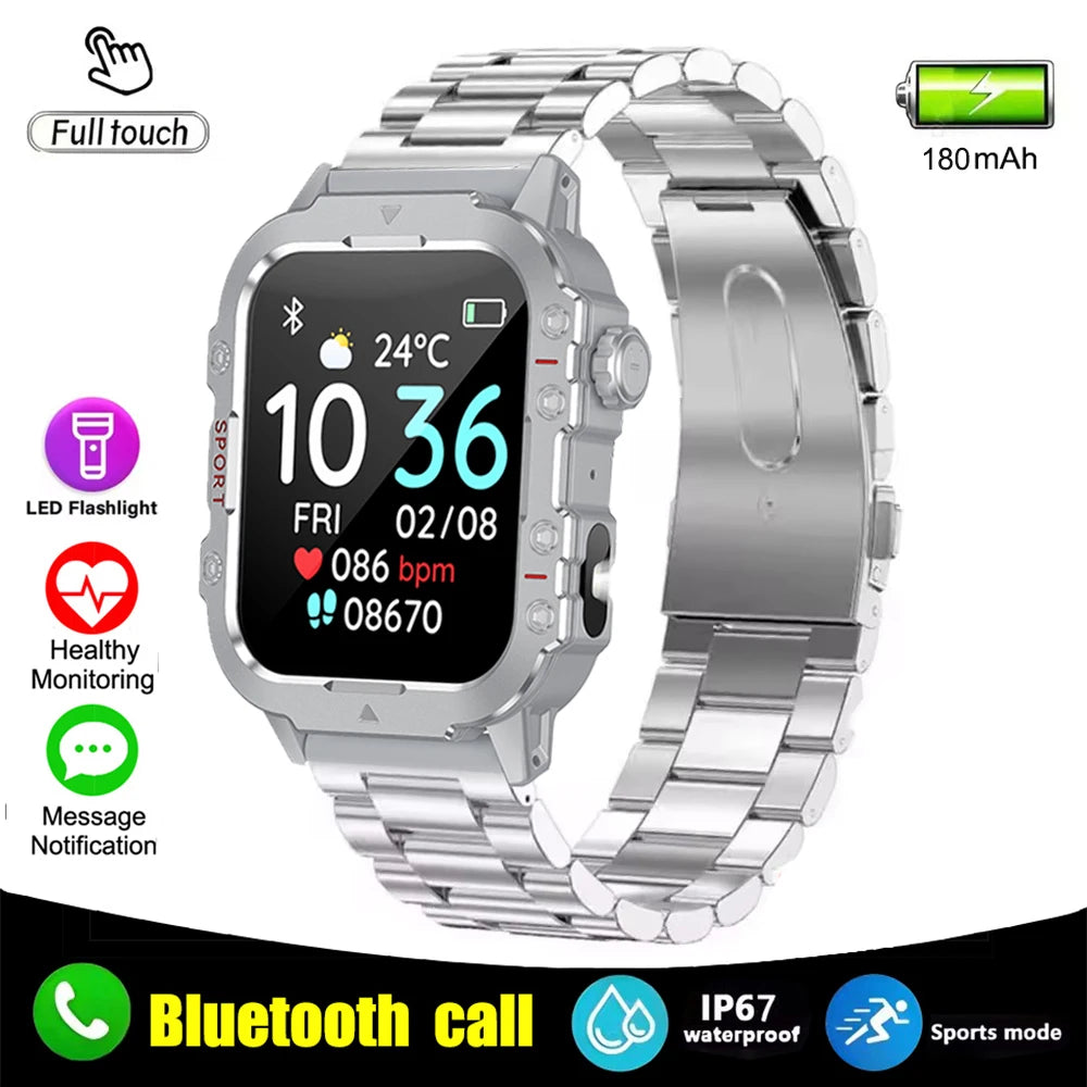 2026 New Military Smart Watch Men IP67 3ATM Outdoor