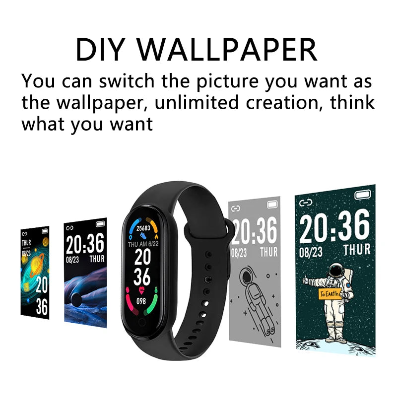 M6 Smart watch Men & Women for Android & iOS