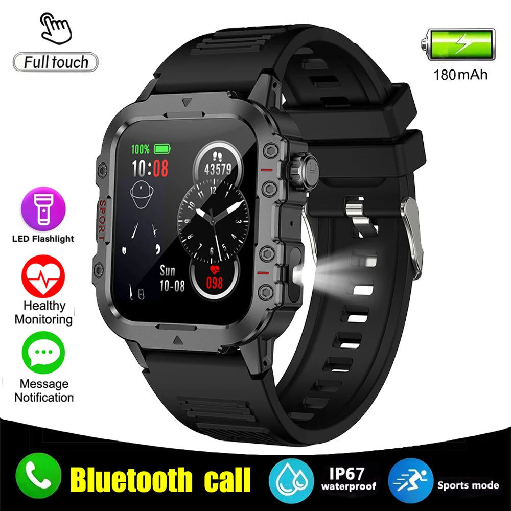 2026 New Military Smart Watch Men IP67 3ATM Outdoor